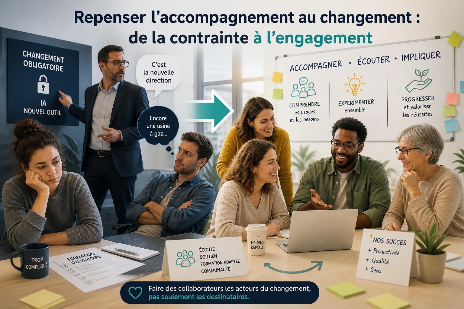 Repenser laccompagnement au changement : de la contrainte à lengagement