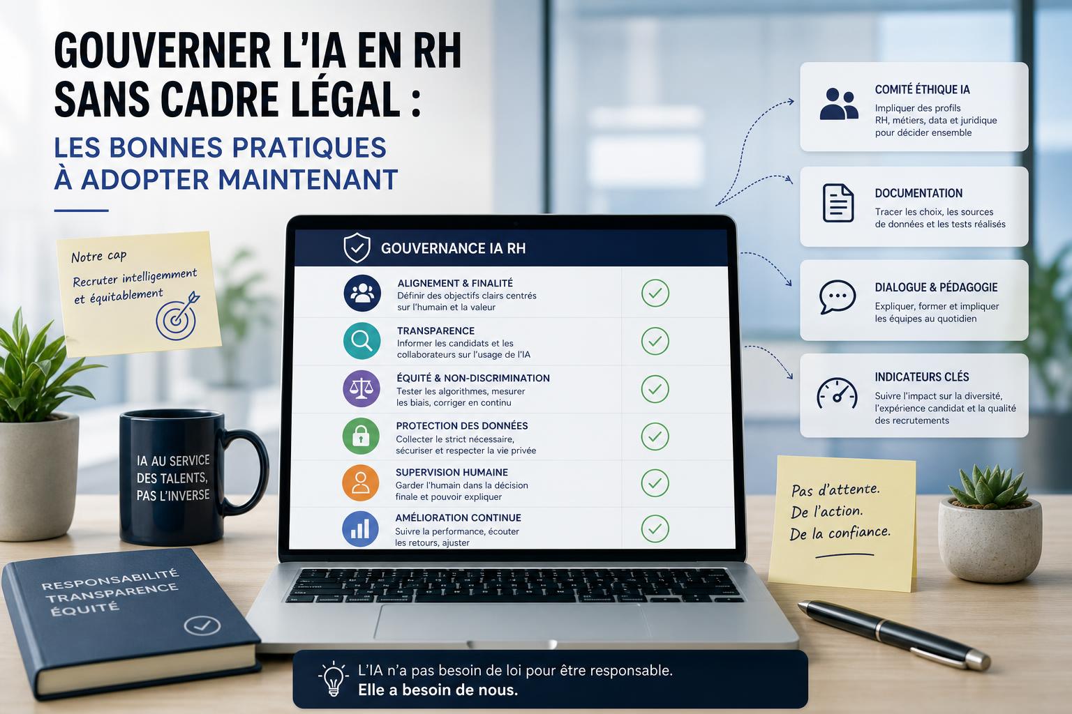 Gouverner lIA en RH sans cadre légal : les bonnes pratiques à adopter maintenant