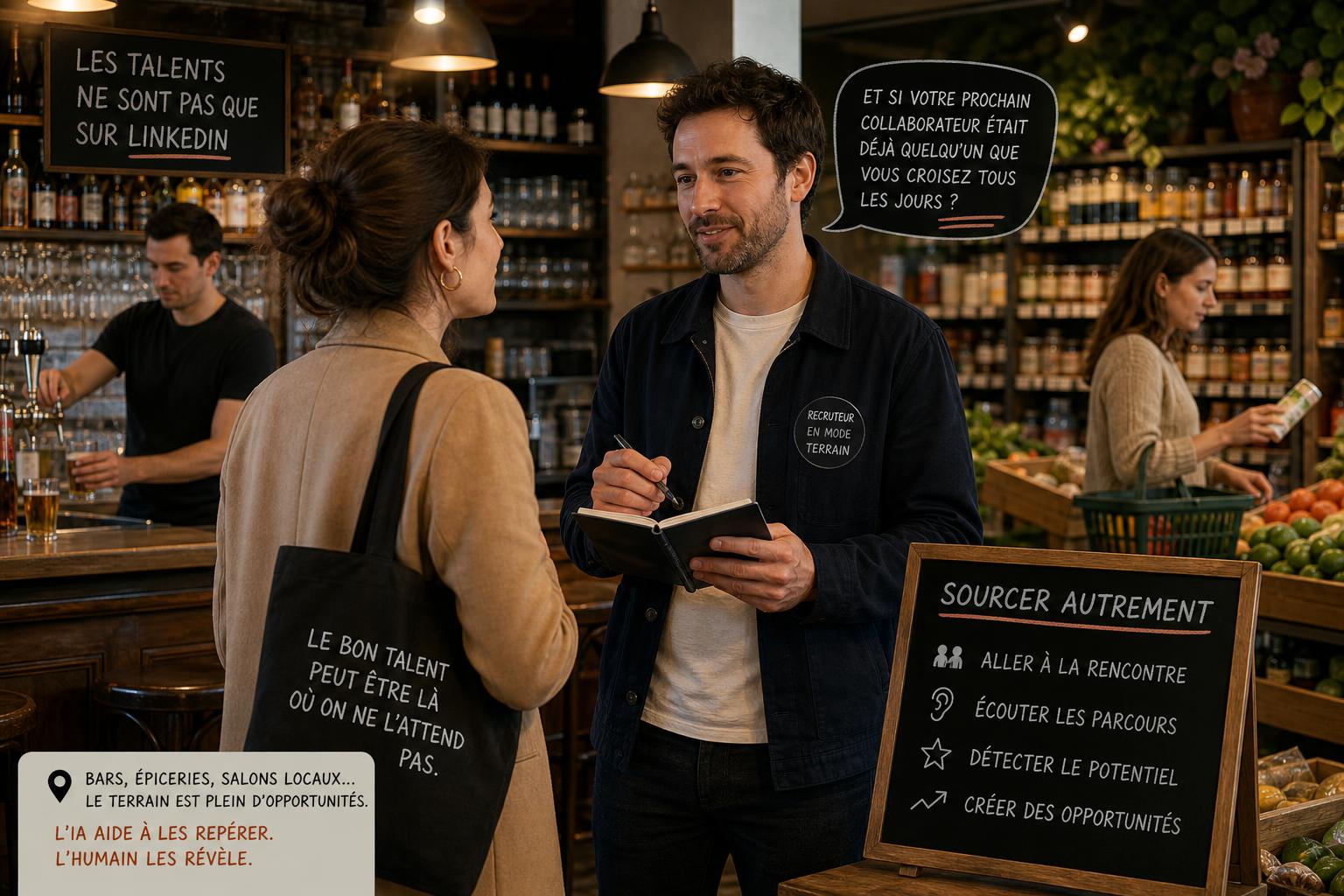 Retour au terrain : quand les recruteurs sourcent des talents dans des bars et des épiceries