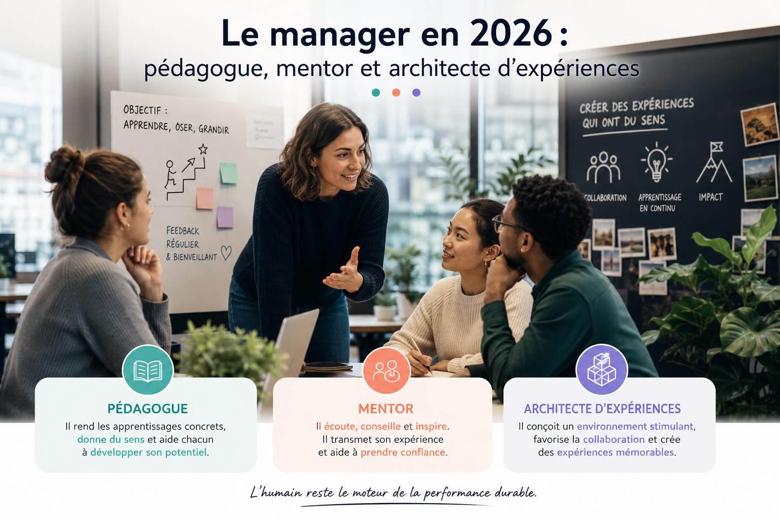 Le manager en 2026 : pédagogue, mentor et architecte dexpériences