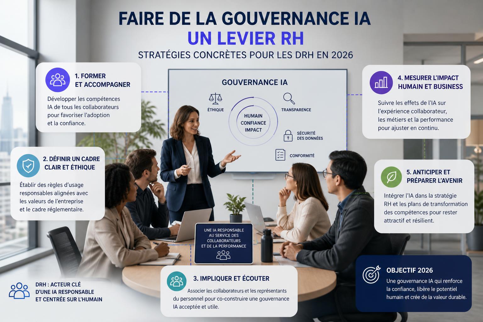 Faire de la gouvernance IA un levier RH : stratégies concrètes pour les DRH en 2026