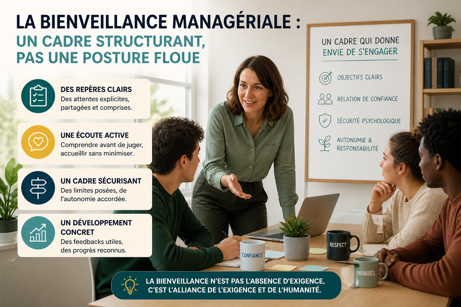 La bienveillance managériale : un cadre structurant, pas une posture floue
