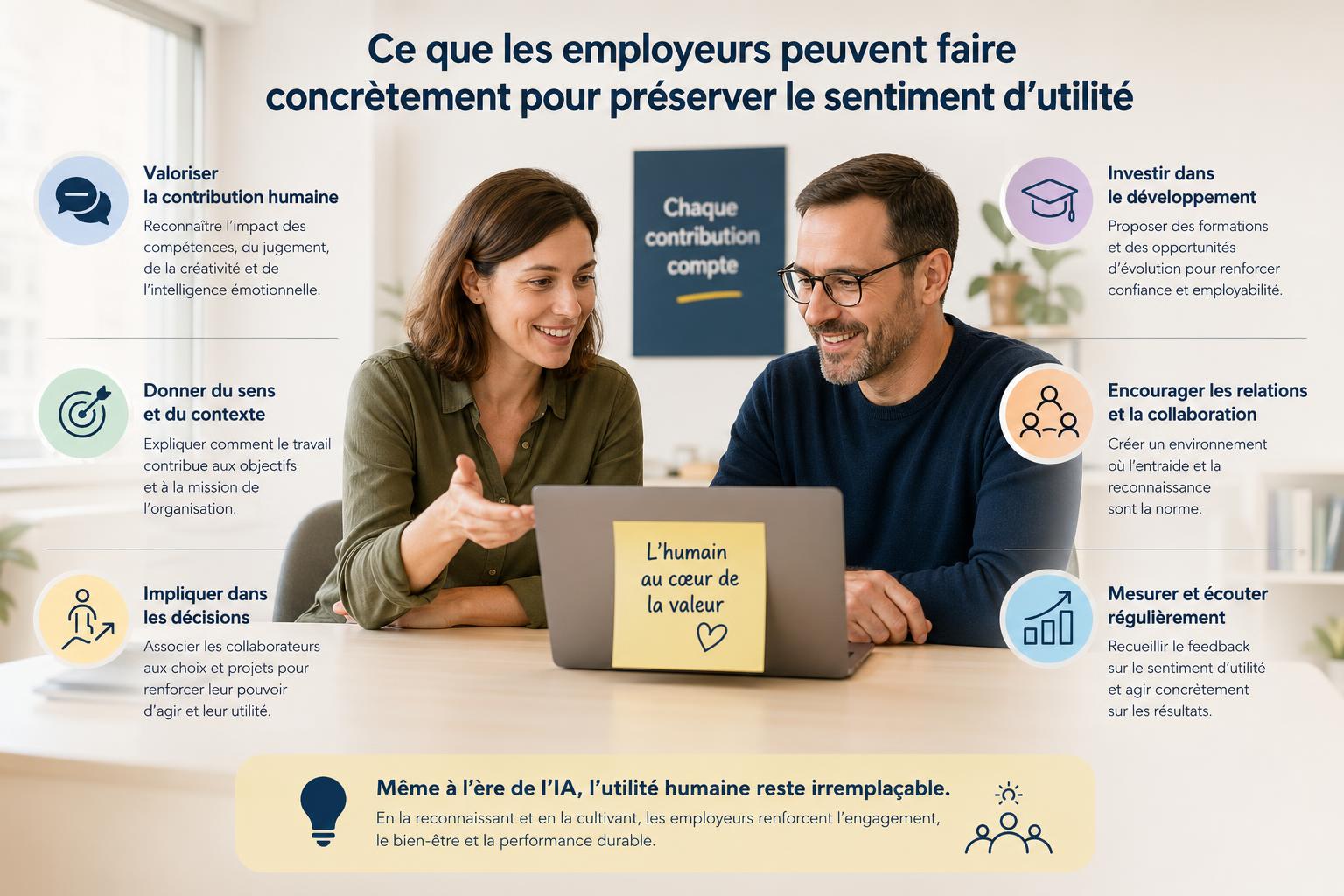 Ce que les employeurs peuvent faire concrètement pour préserver le sentiment dutilité