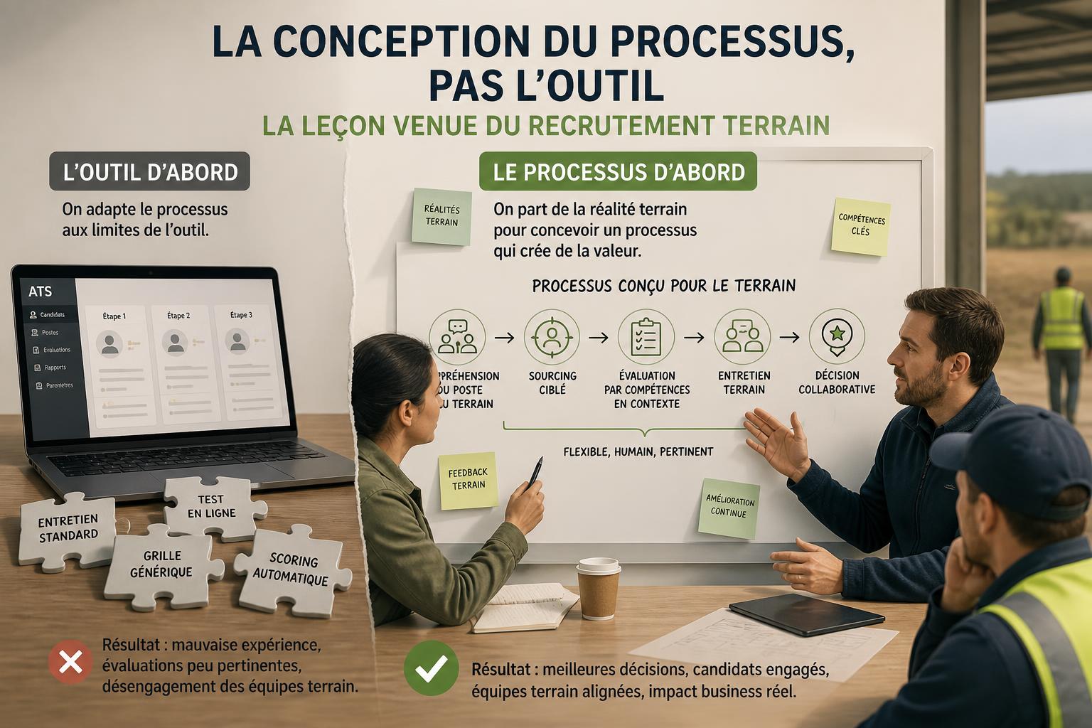 La conception du processus, pas loutil : la leçon venue du recrutement terrain