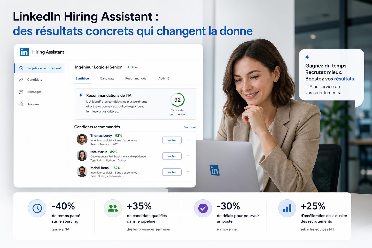 LinkedIn Hiring Assistant : des résultats concrets qui changent la donne