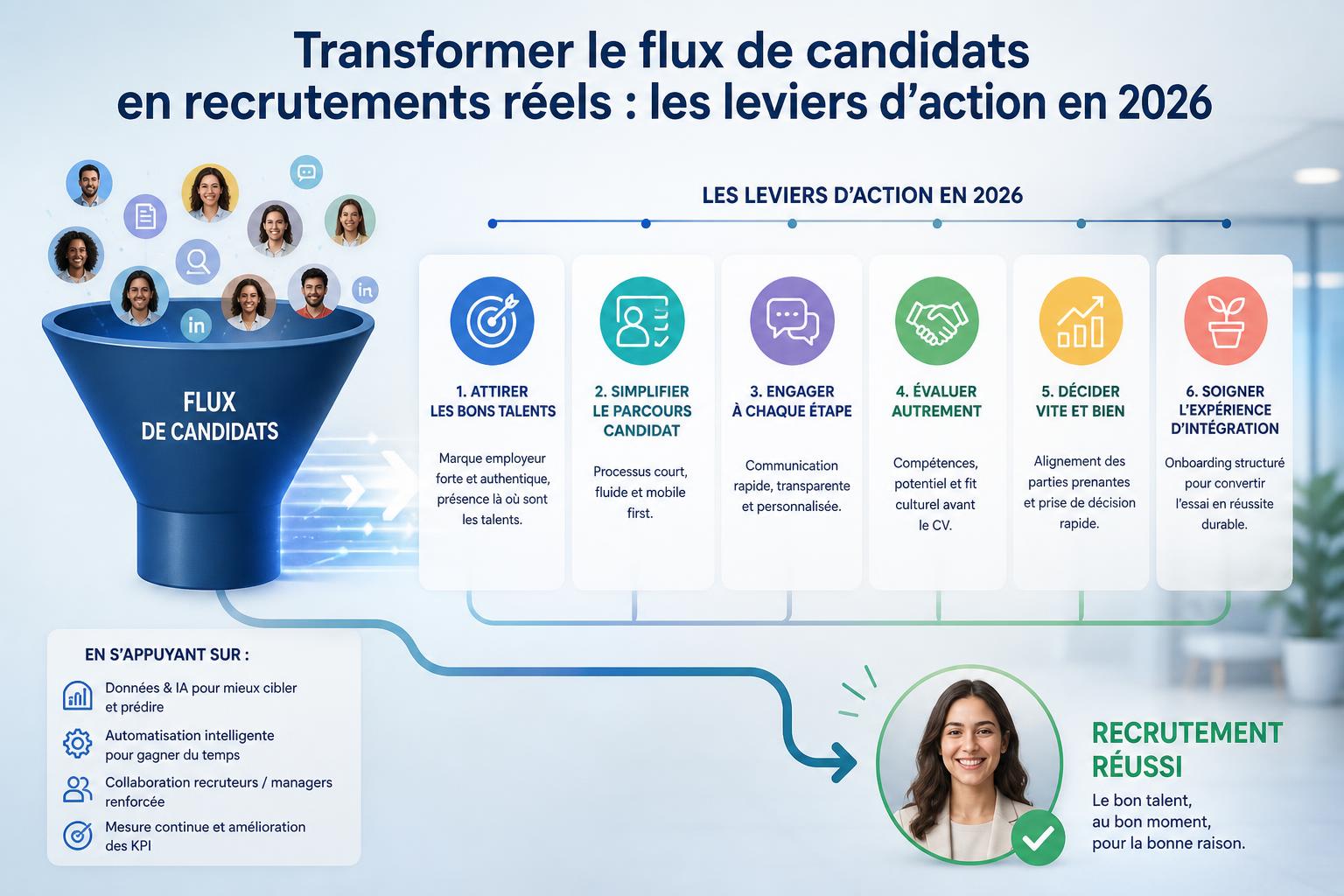 Transformer le flux de candidats en recrutements réels : les leviers daction en 2026