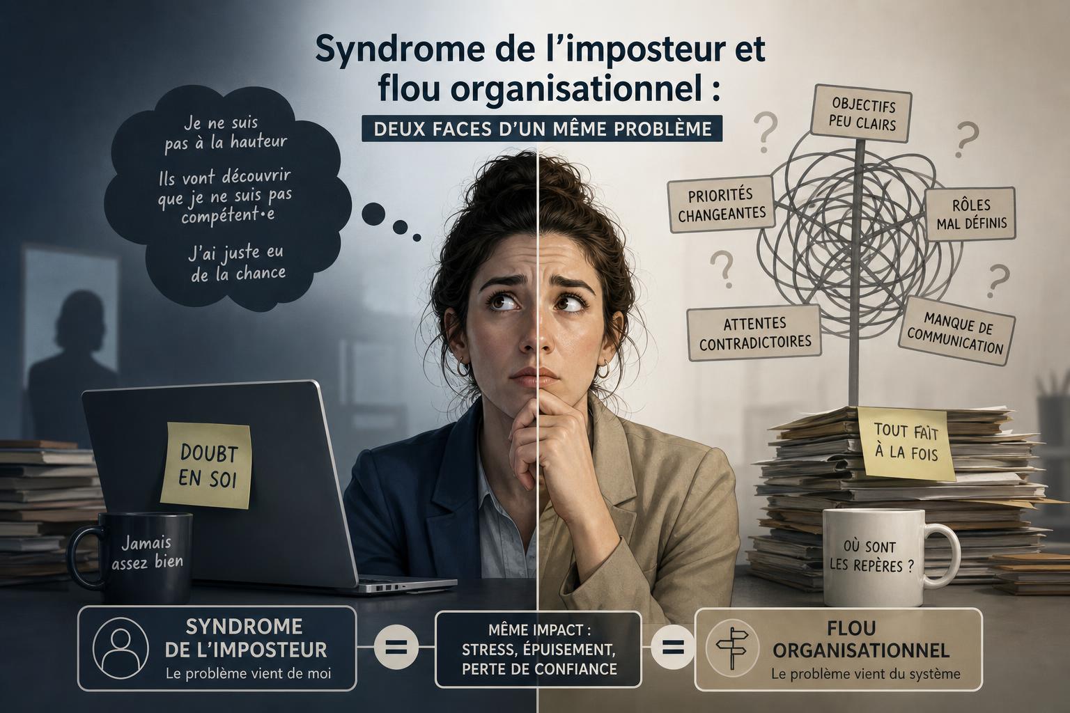 Syndrome de limposteur et flou organisationnel : deux faces dun même problème