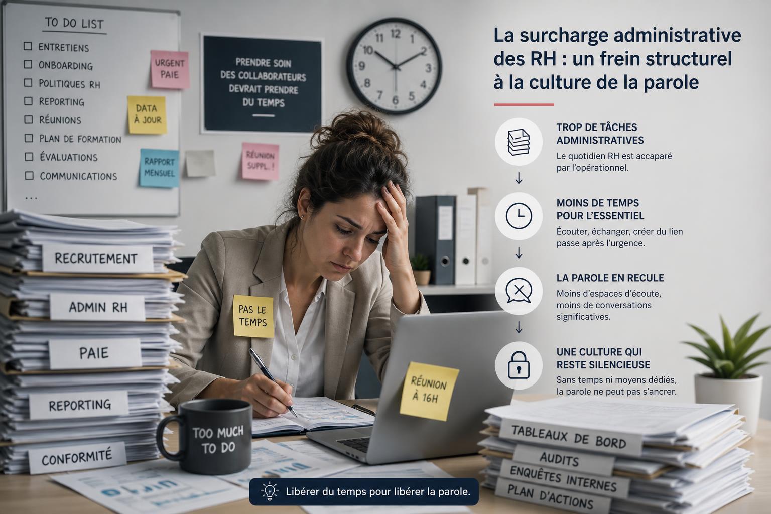 La surcharge administrative des RH : un frein structurel à la culture de la parole