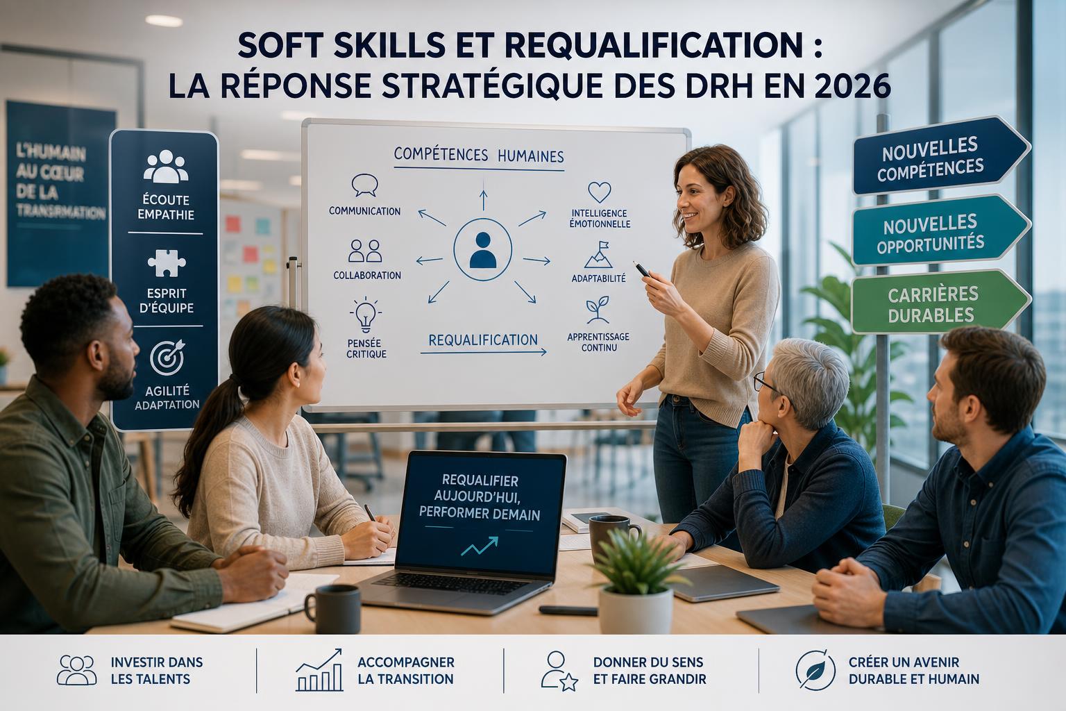 Soft skills et requalification : la réponse stratégique des DRH en 2026