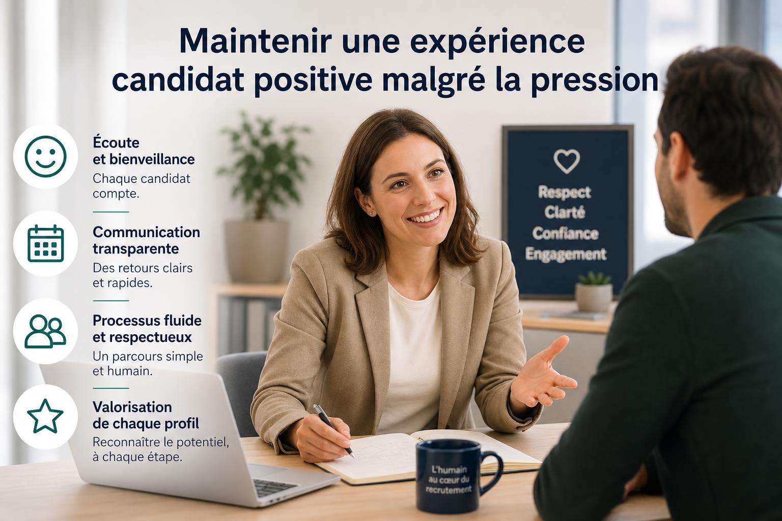 Maintenir une expérience candidat positive malgré la pression