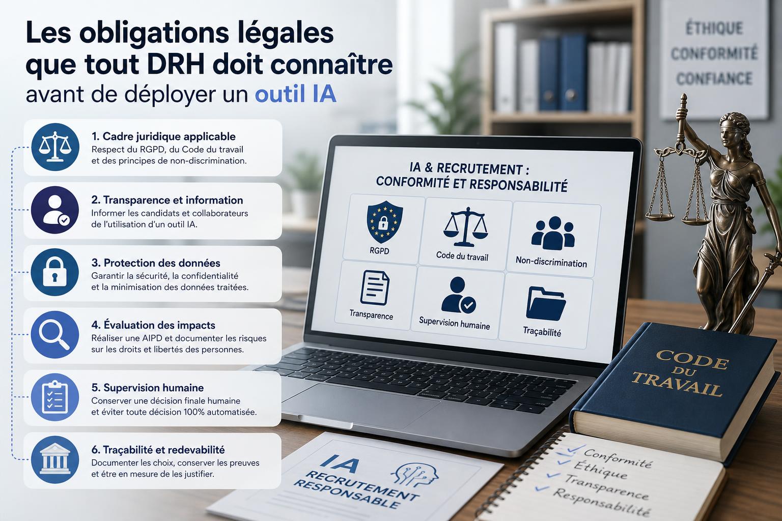 Les obligations légales que tout DRH doit connaître avant de déployer un outil IA