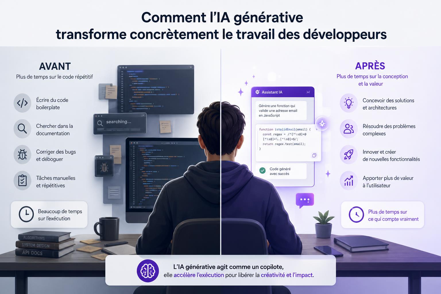Comment lIA générative transforme concrètement le travail des développeurs