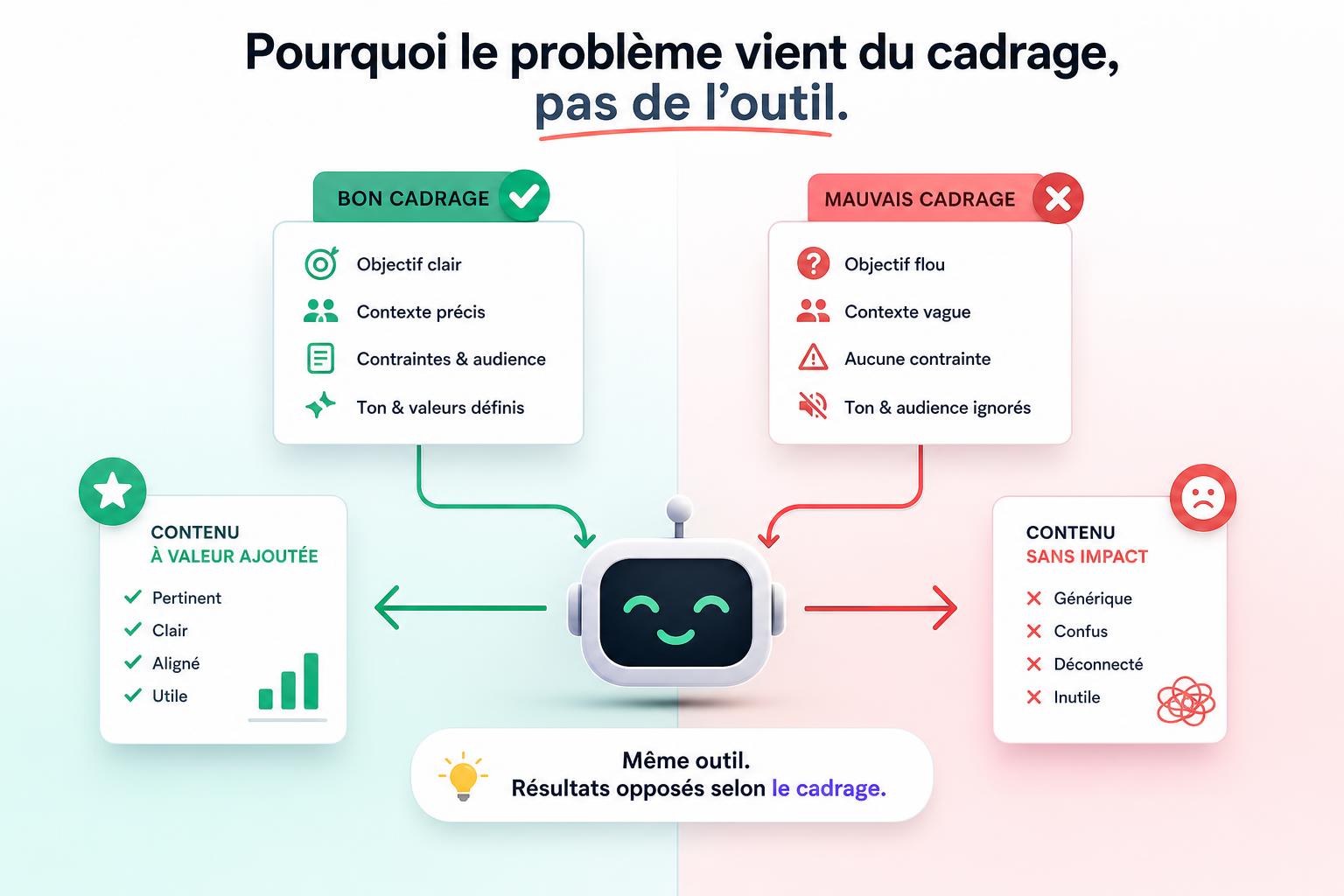 Pourquoi le problème vient du cadrage, pas de loutil