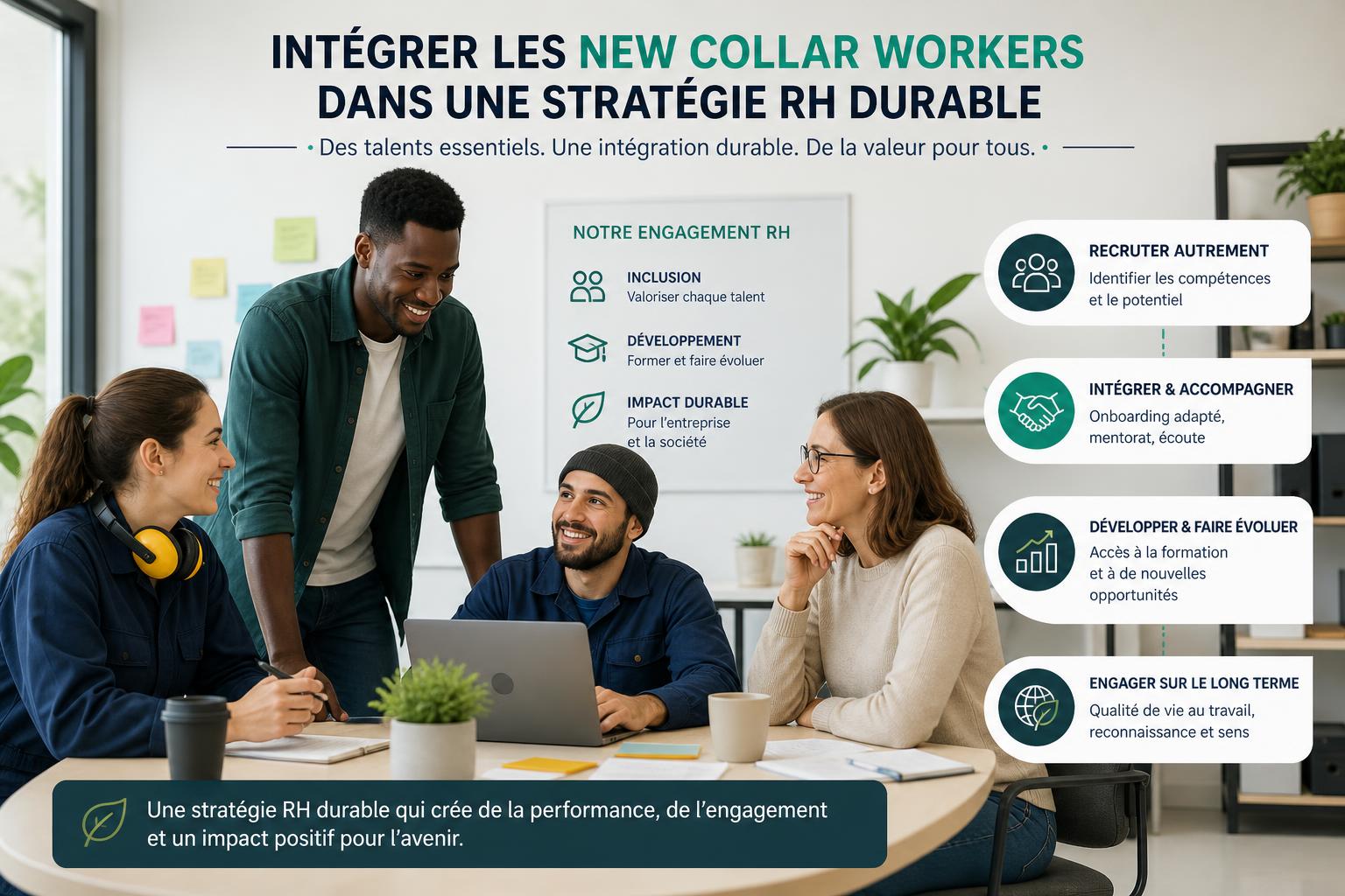 Intégrer les new collar workers dans une stratégie RH durable