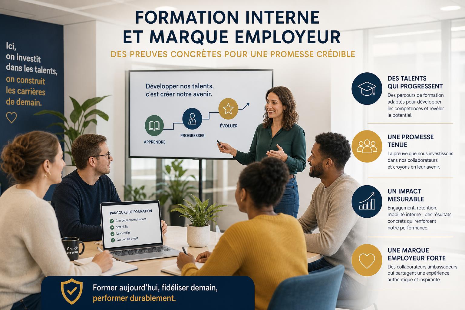 Formation interne et marque employeur : des preuves concrètes pour une promesse crédible