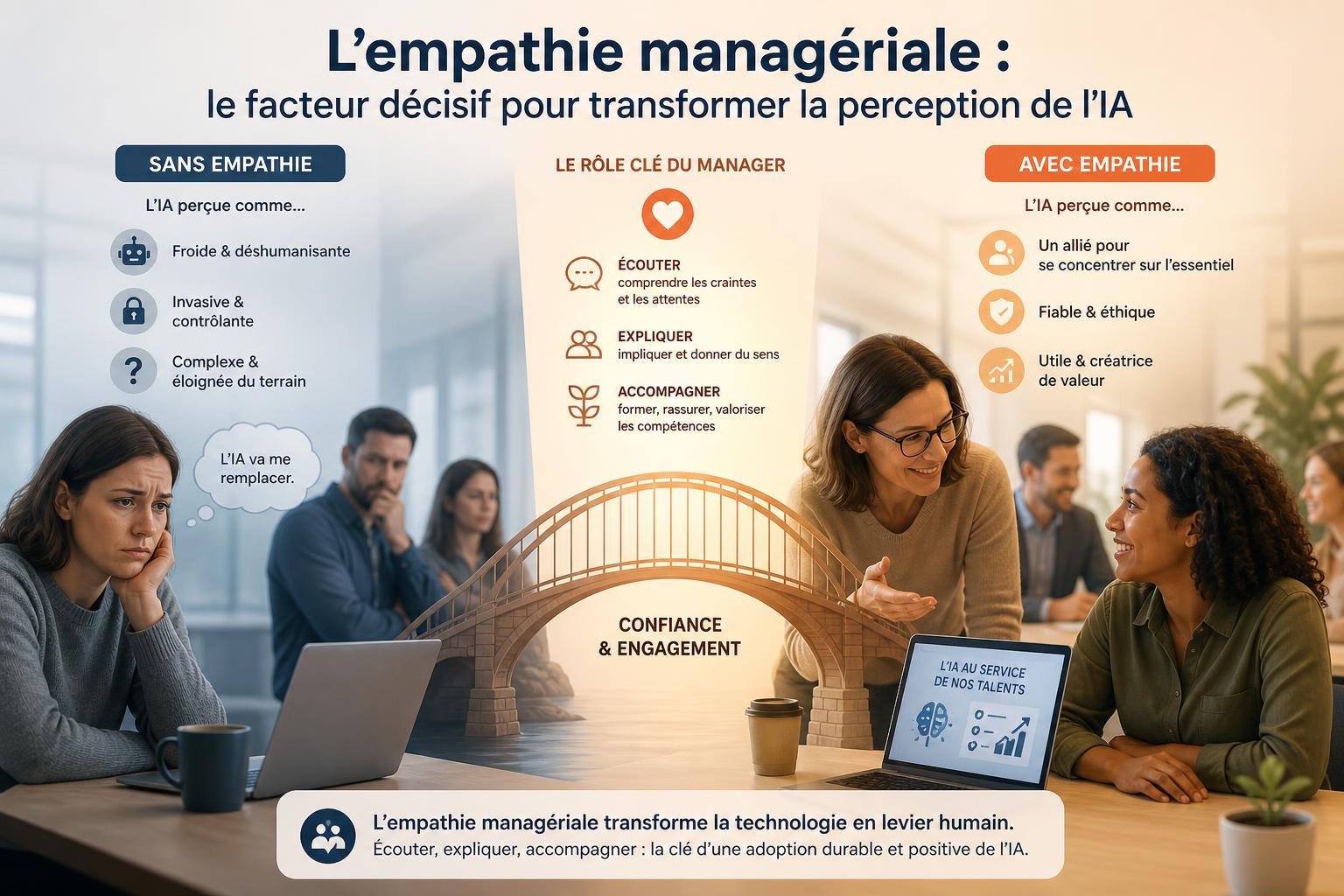 Lempathie managériale : le facteur décisif pour transformer la perception de lIA