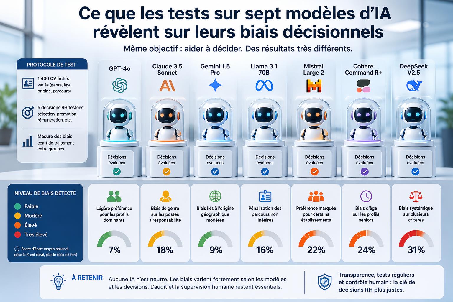 Ce que les tests sur sept modèles dIA révèlent sur leurs biais décisionnels