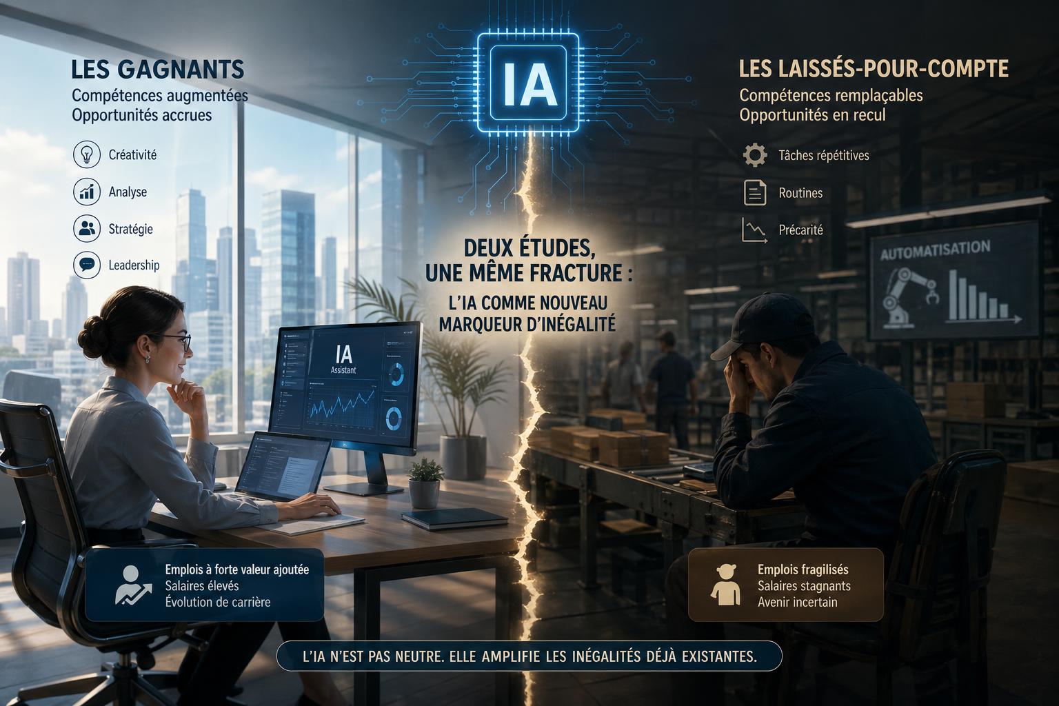 Deux études, une même fracture : lIA comme nouveau marqueur dinégalité