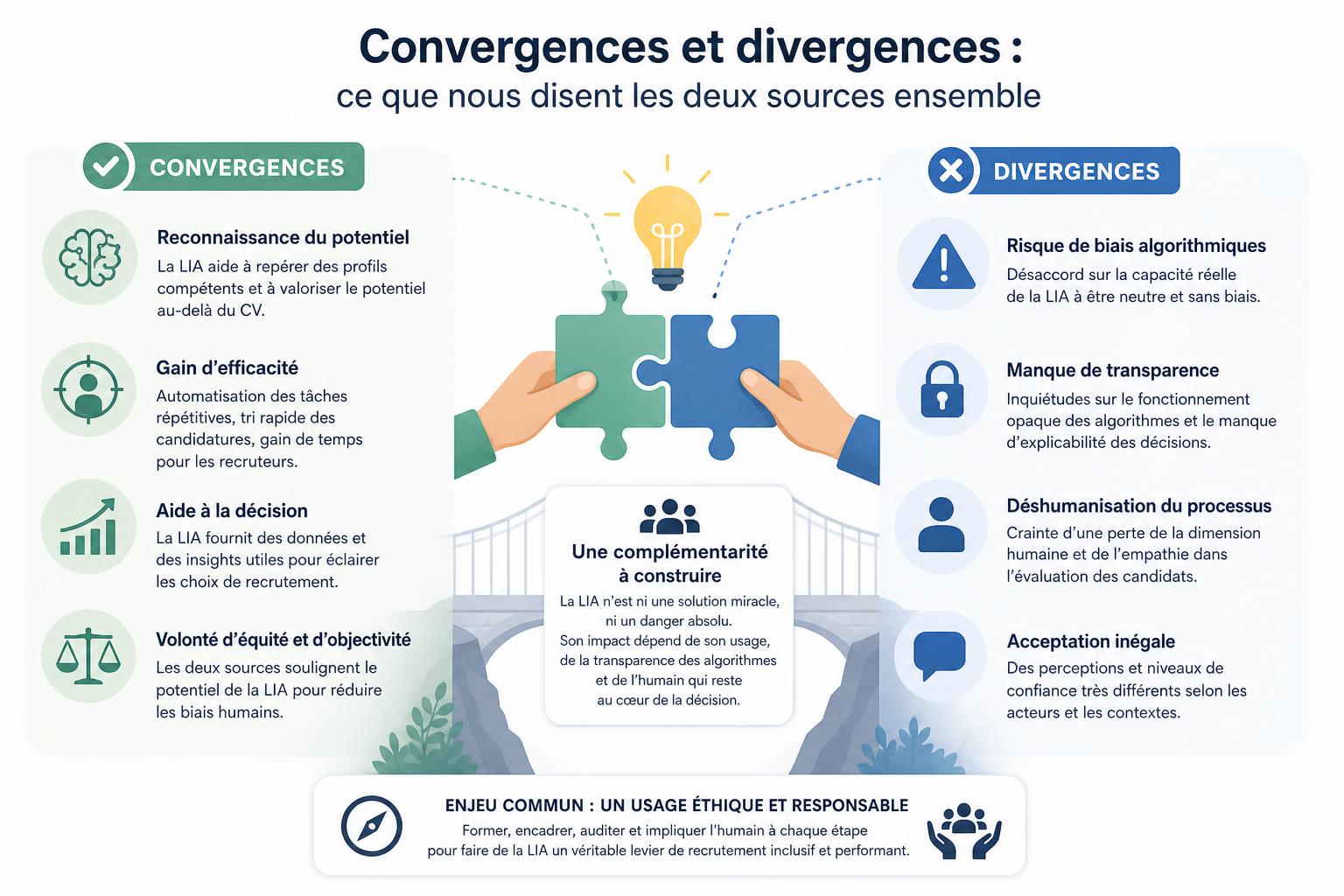 Convergences et divergences : ce que nous disent les deux sources ensemble