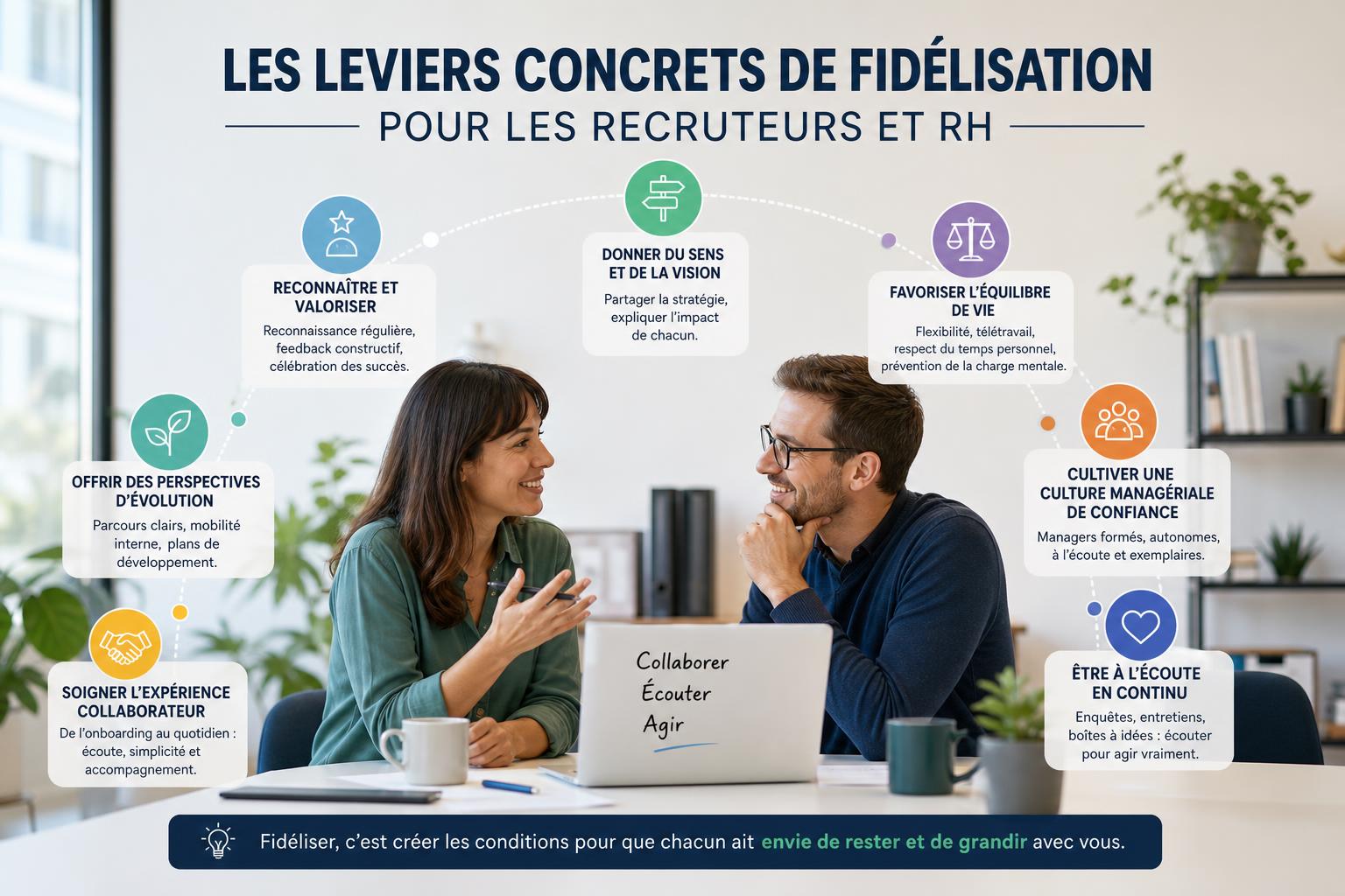 Les leviers concrets de fidélisation pour les recruteurs et RH