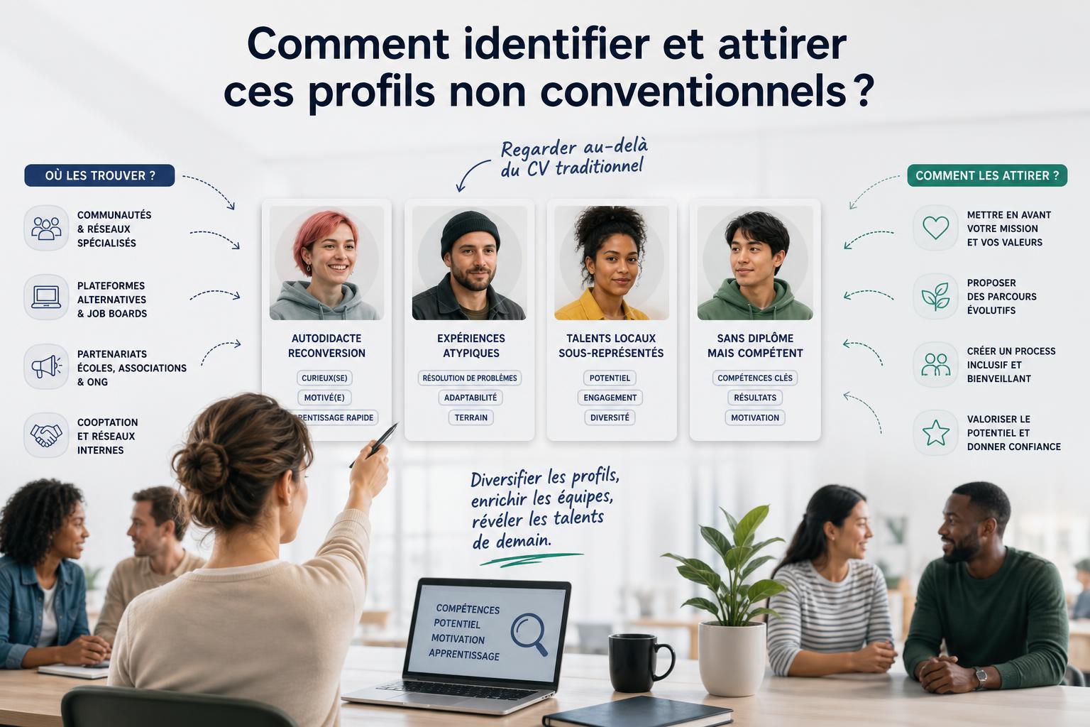 Comment identifier et attirer ces profils non conventionnels ?