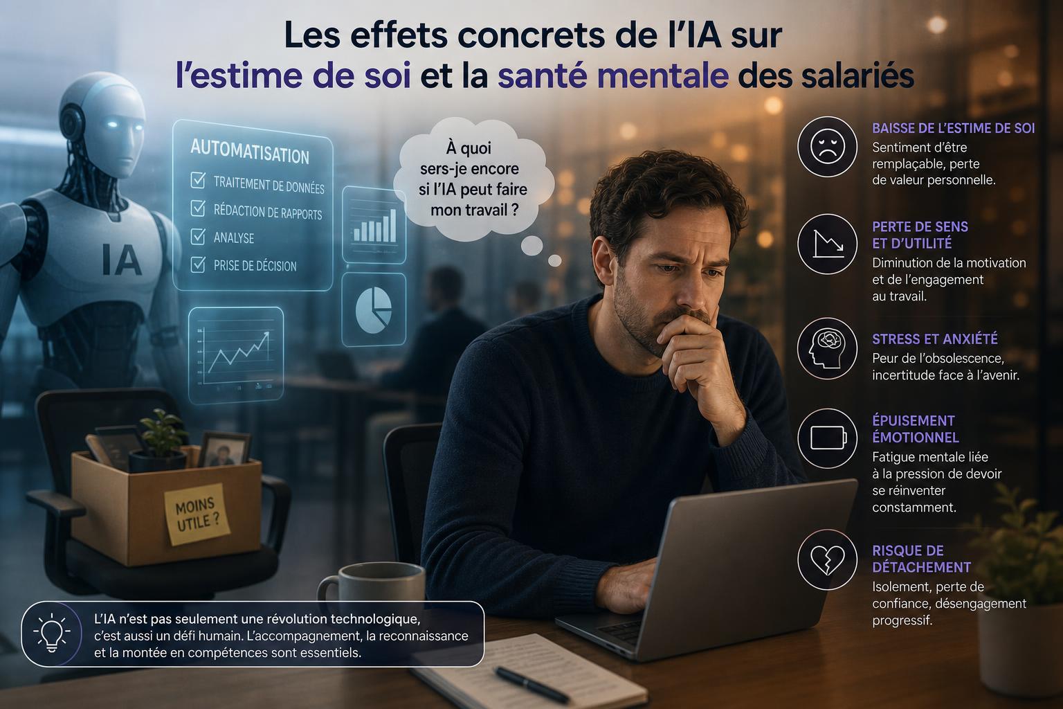 Les effets concrets de lIA sur lestime de soi et la santé mentale des salariés