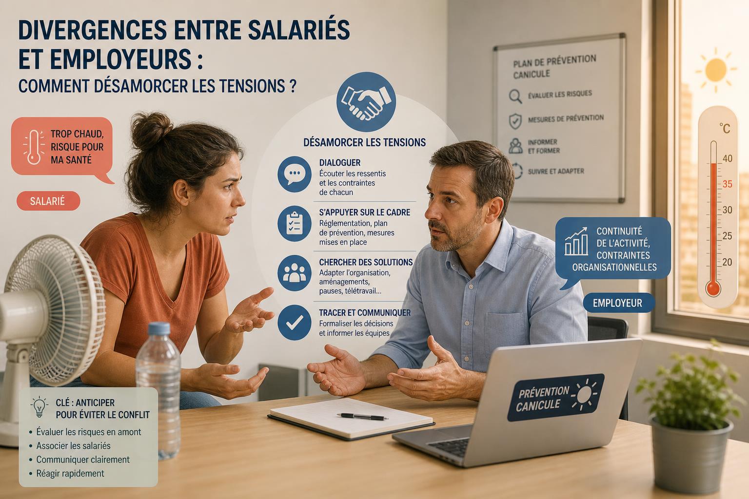 Divergences entre salariés et employeurs : comment désamorcer les tensions ?