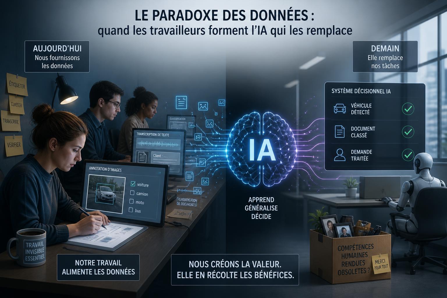 Le paradoxe des données : quand les travailleurs forment lIA qui les remplace
