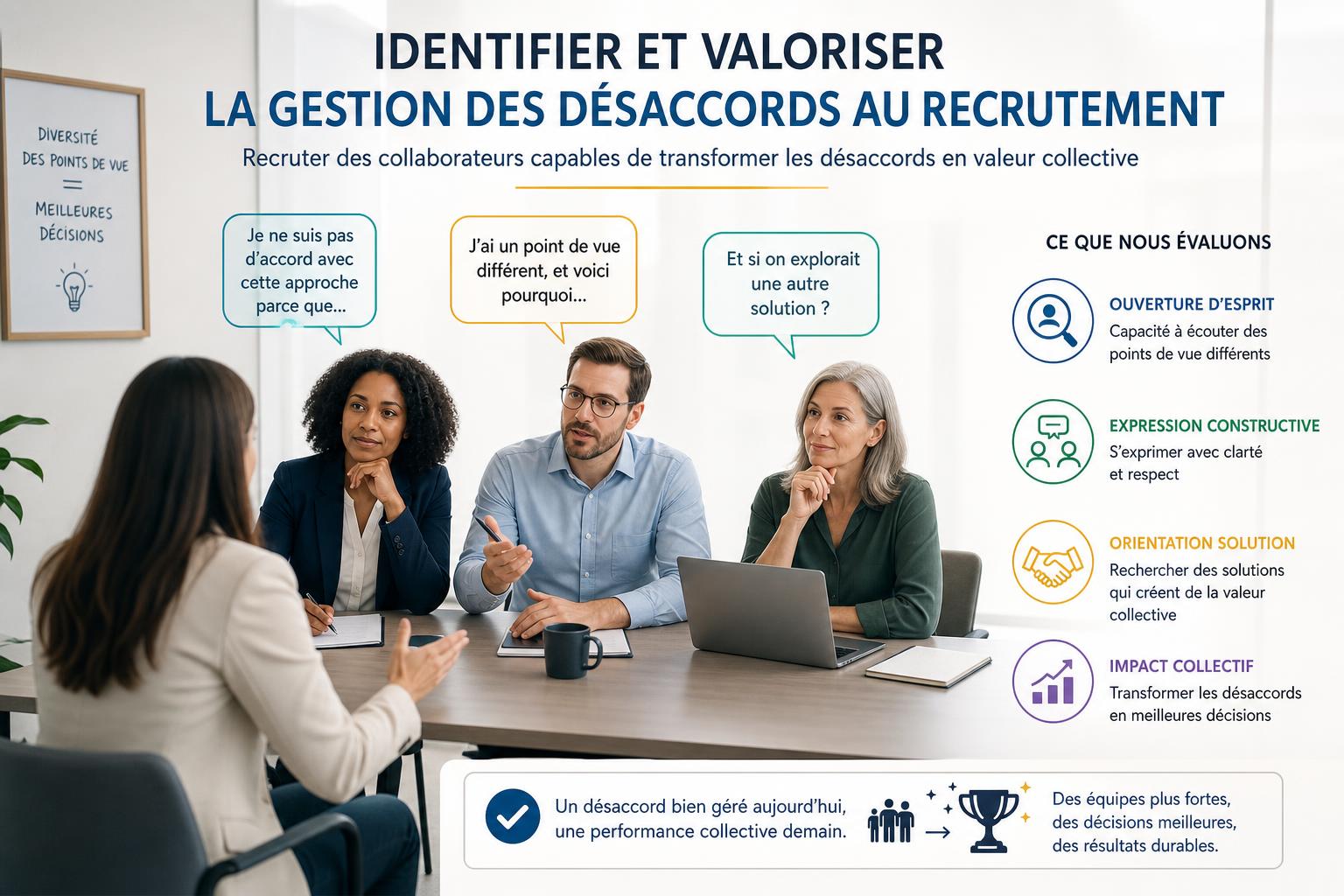 Identifier et valoriser la gestion des désaccords au recrutement