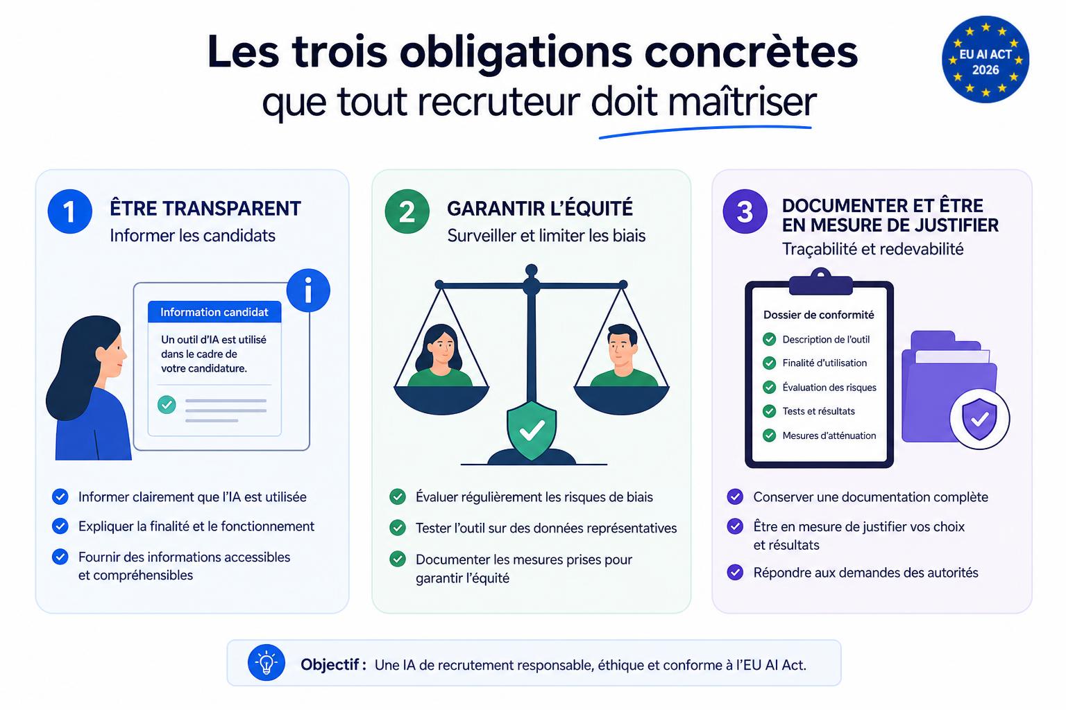 Les trois obligations concrètes que tout recruteur doit maîtriser