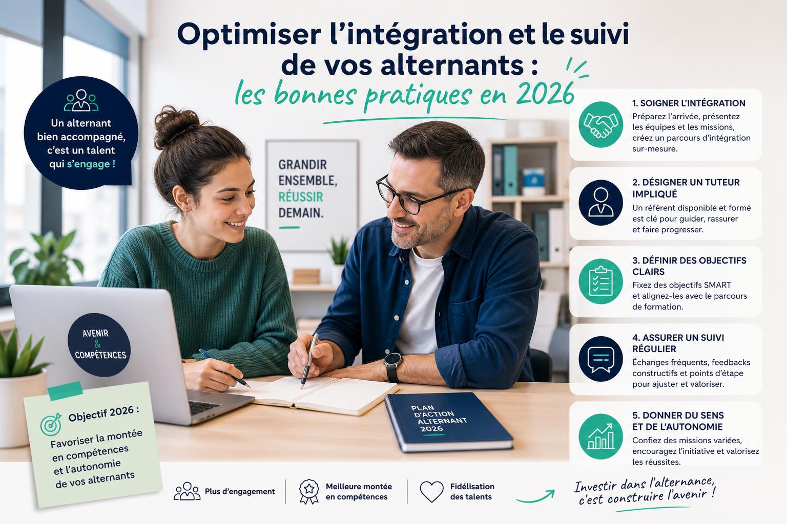 Optimiser lintégration et le suivi de vos alternants : les bonnes pratiques en 2026