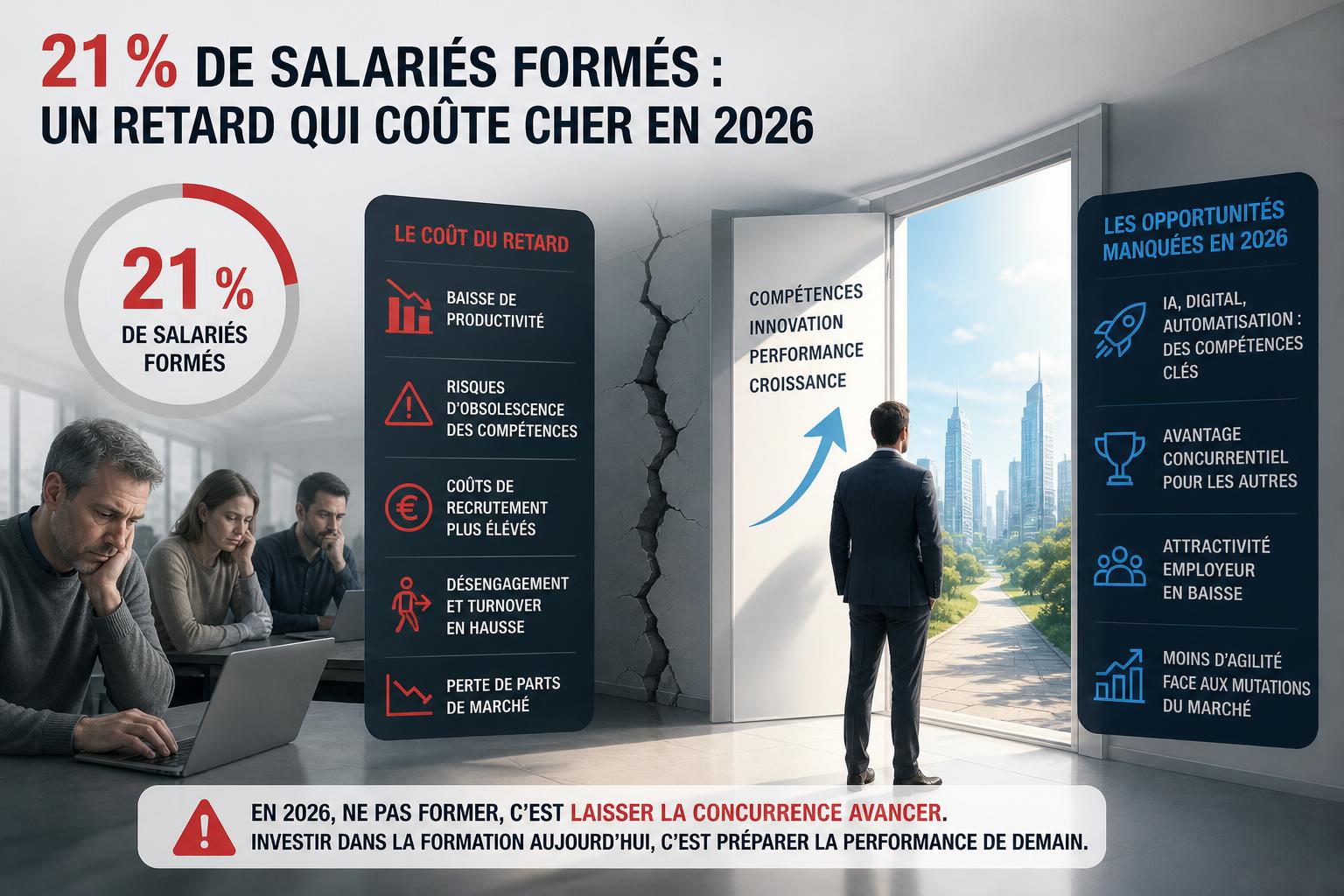 21 % de salariés formés : un retard qui coûte cher en 2026