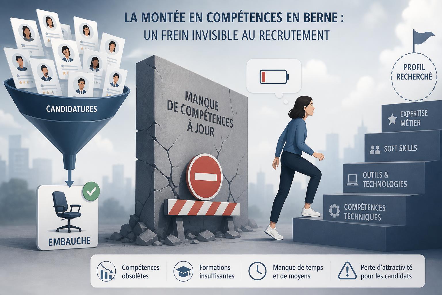 La montée en compétences en berne : un frein invisible au recrutement