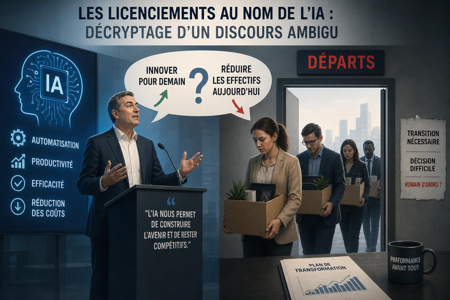 Les licenciements au nom de lIA : décryptage dun discours ambigu