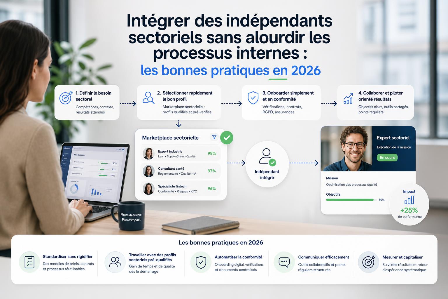 Intégrer des indépendants sectoriels sans alourdir les processus internes : les bonnes pratiques en 2026