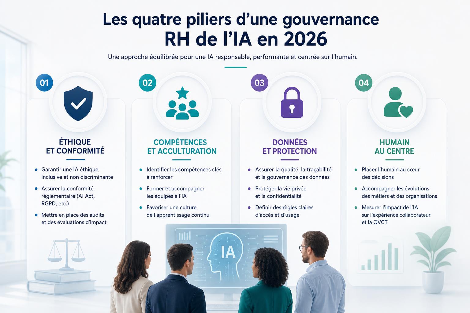 Les quatre piliers dune gouvernance RH de lIA en 2026