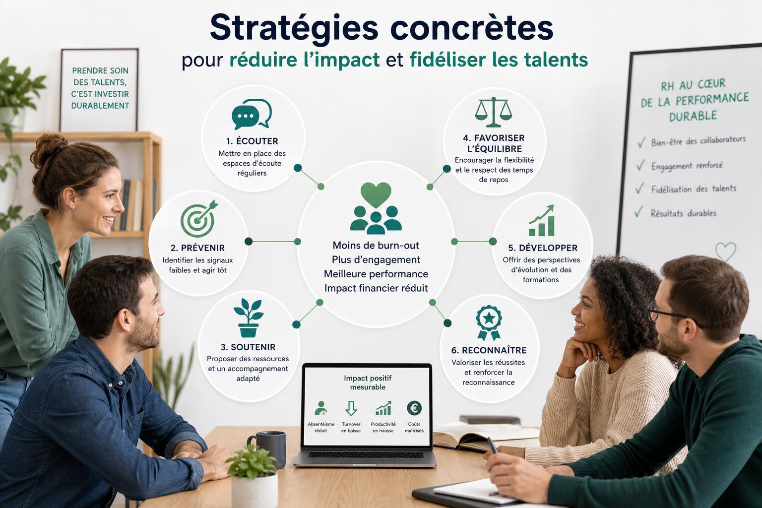 Stratégies concrètes pour réduire limpact et fidéliser les talents
